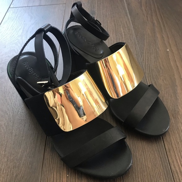 See by Chloe metal vamped stacked heel sandal - Picture 6 of 6